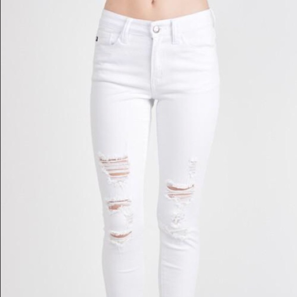 White Ripped Denim Jeans